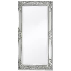 Nástěnné zrcadlo barokní styl 100 x 50 cm stříbrné - obrázek 1