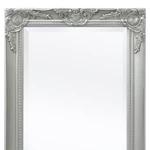 Nástěnné zrcadlo barokní styl 100 x 50 cm stříbrné - obrázek 7
