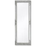 vidaXL Wall Mirror Baroque Style 55.1"x19.7" Silver