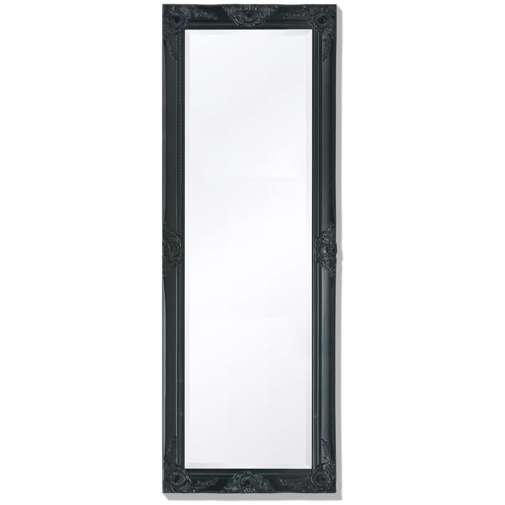 Nástěnné zrcadlo v barokním stylu 140x50 cm černé