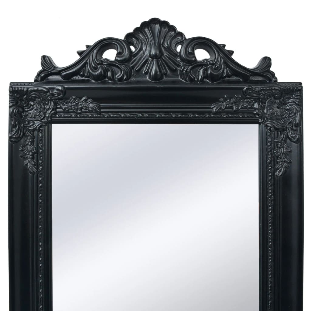 VidaXL - vidaXL Vrijstaande spiegel Barokstijl 160x40cm zwart