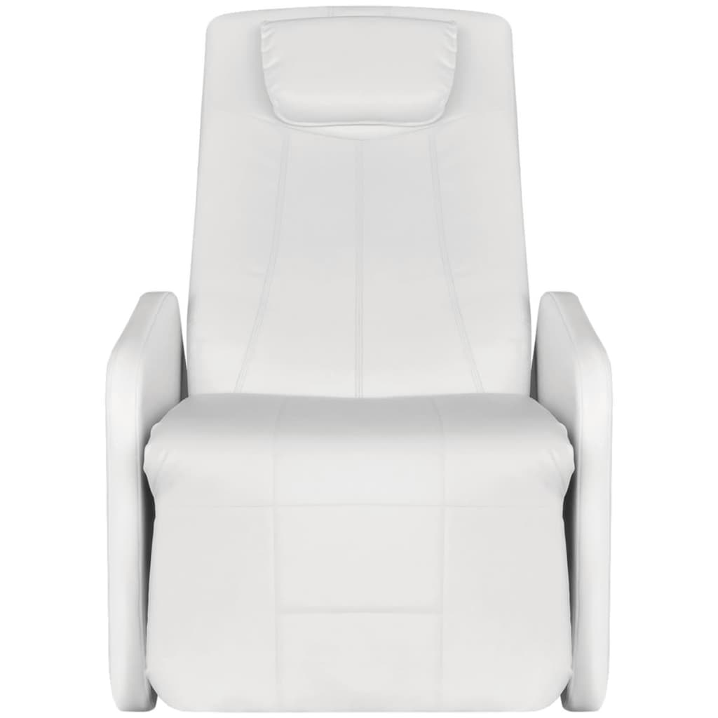 vidaXL Massage Chair/Recliner White Faux Leather