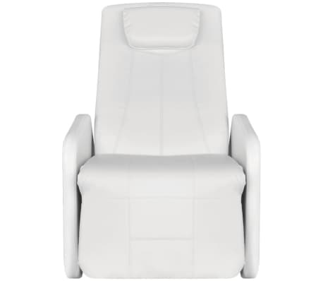 vidaXL Massage Chair/Recliner White Faux Leather