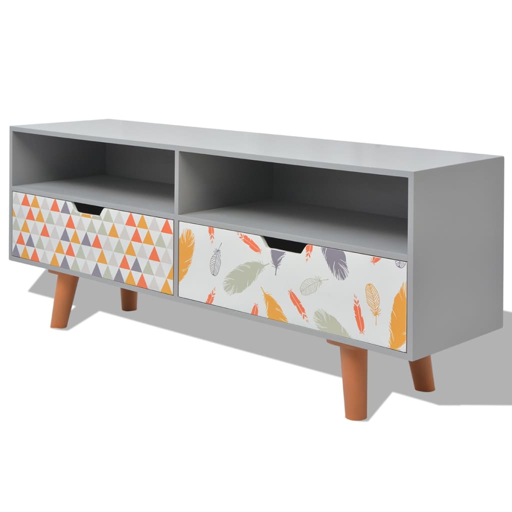 

vidaXL TV Cabinet MDF 47.2"x11.8"x19.7" Gray