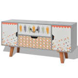 vidaXL Příborník MDF 100x30x50 cm šedý