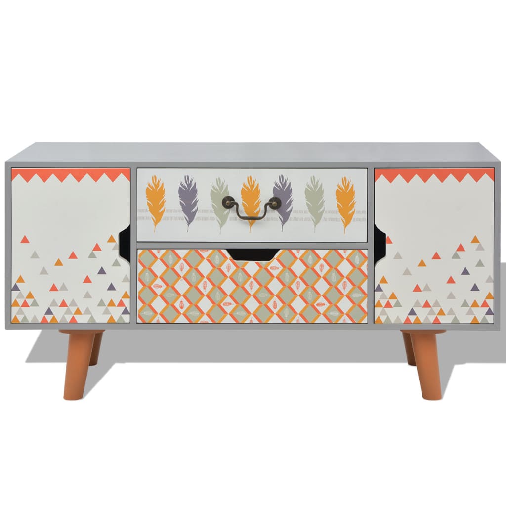 vidaXL Sideboard MDF 100x30x50 cm Grey