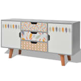 vidaXL Kredens/sideboard 110x35x57 cm, szary