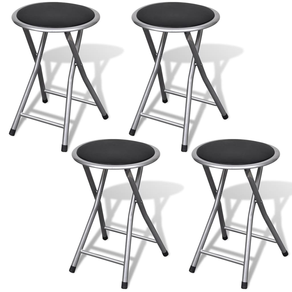 

vidaXL Folding Stools 4 pcs Faux Leather