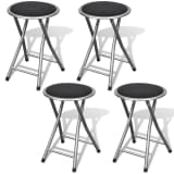 vidaXL Foldable Stools 4 pcs Artificial Leather