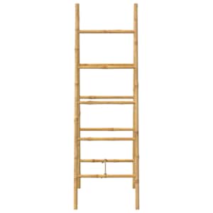 Dvojitý žebřík na ručníky s 5 příčlemi bambusový 50x160 cm - obrázek 5