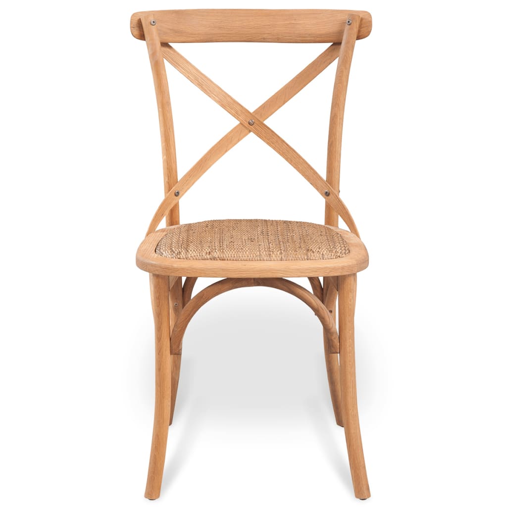 vidaXL Cadeira de jantar madeira carvalho maciça