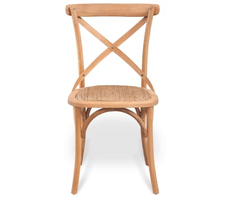 vidaXL Cadeira de jantar madeira carvalho maciça