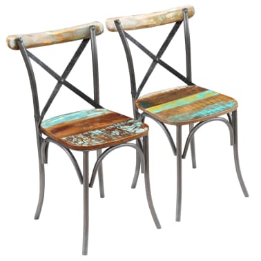 Vidaxl Dining Chairs 2 Pcs Solid Reclaimed Wood 20 X20 5 X33 Vidaxl Dining Chairs 2 Pcs Solid Reclaimed Wood 20 X20 5 X33