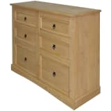 vidaXL Dressoir Mexicaans grenenhout Corona-stijl 130x48x104 cm