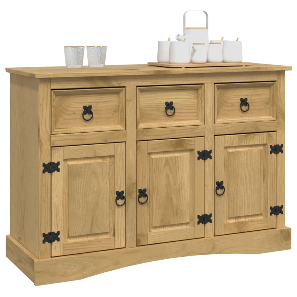 

vidaXL Dressoir 132x43x78 cm Mexicaans grenenhout Corona-stijl
