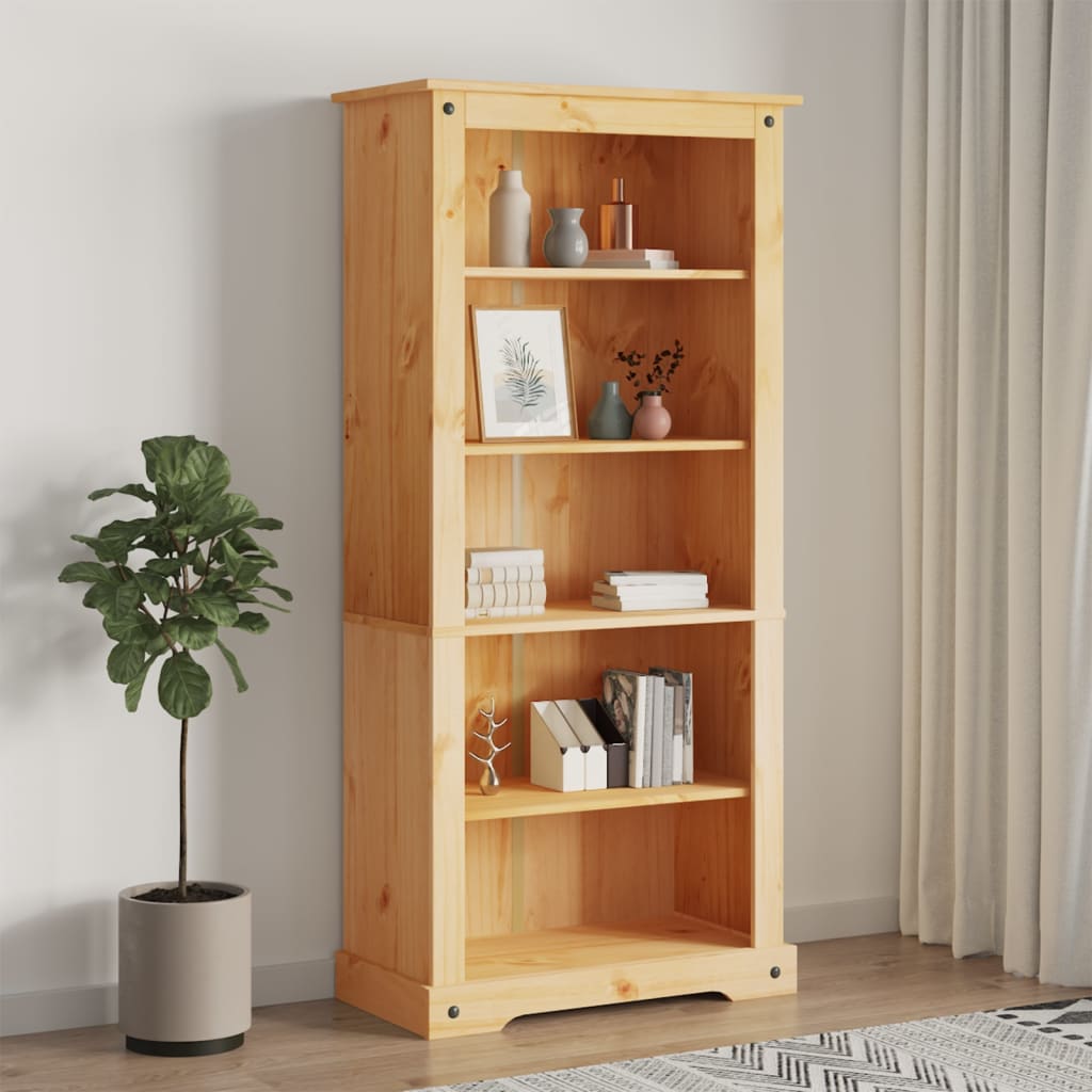 vidaXL Bücherschrank 5 Fächer Mexiko-Stil Kiefernholz 80x40x170 cm