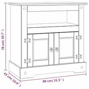 TV stolek mexická borovice Corona 80x43x78 cm - obrázek 10