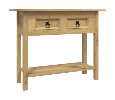 Vidaxl Console Table Mexican Pine Corona Range 2 Drawers Side End