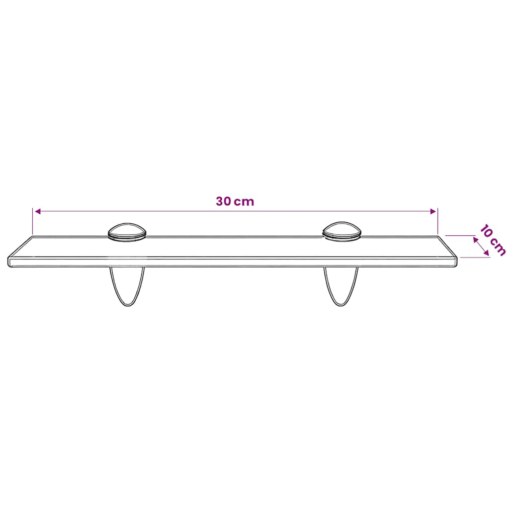 Steklena Polica 30x10 cm 8 mm - slika 5