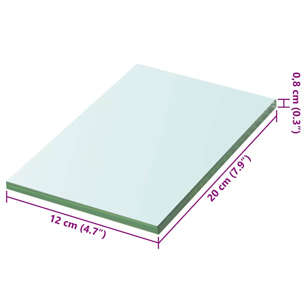 Thumbnail - vidaXL Regalboden Glas Transparent 20x12 cm