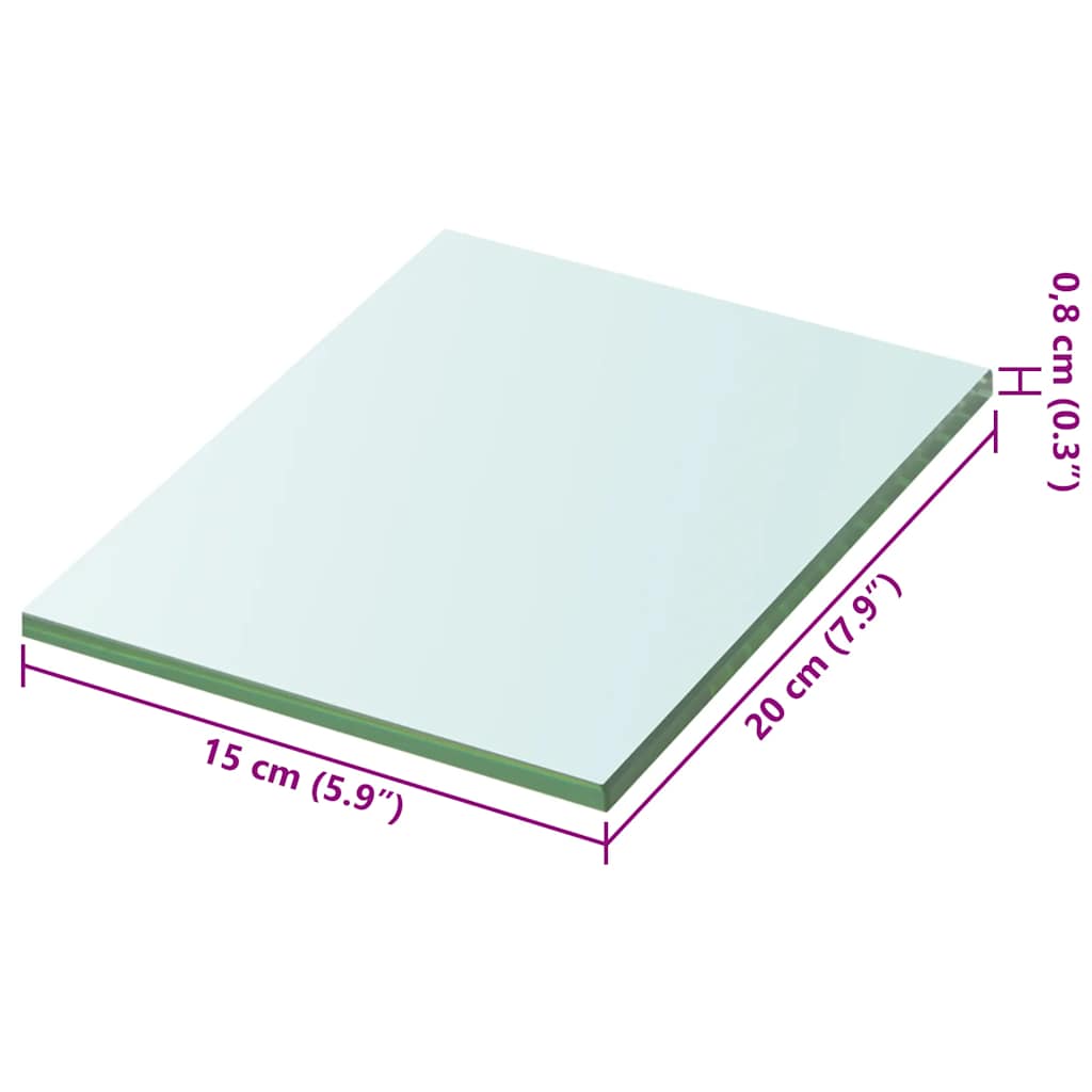 Thumbnail - vidaXL Regalboden Glas Transparent 20x15 cm
