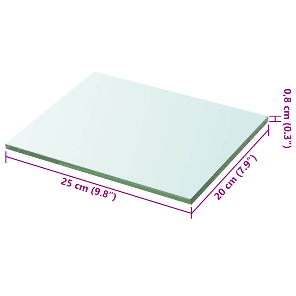 Thumbnail - vidaXL Regalboden Glas Transparent 20x25 cm