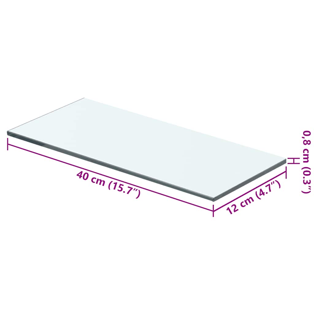 Thumbnail - vidaXL Regalboden Glas Transparent 40x12 cm