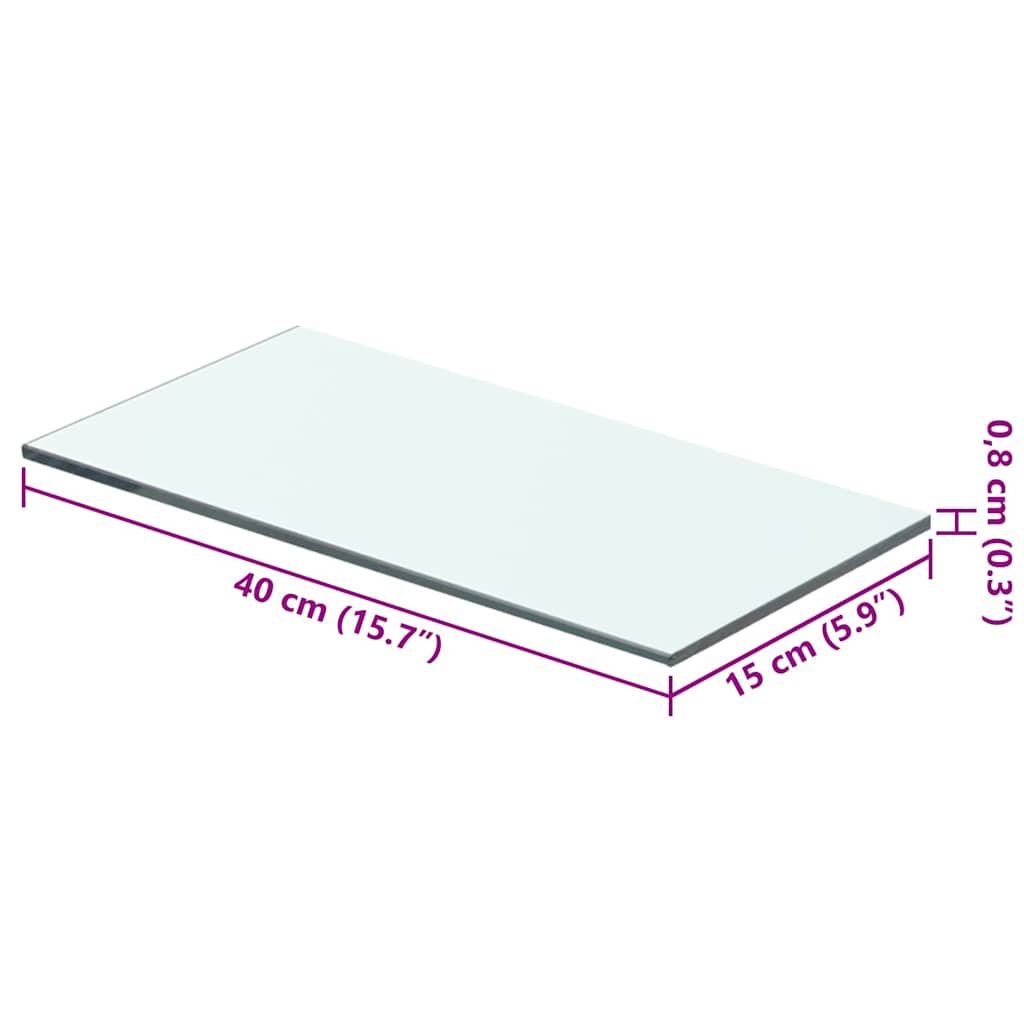 Thumbnail - vidaXL Regalboden Glas Transparent 40x15 cm