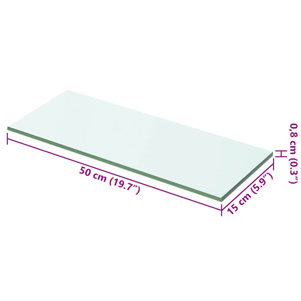 Thumbnail - vidaXL Regalboden Glas Transparent 50x15 cm