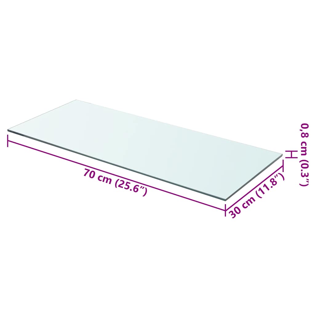 Thumbnail - vidaXL Regalboden Glas Transparent 70x30 cm