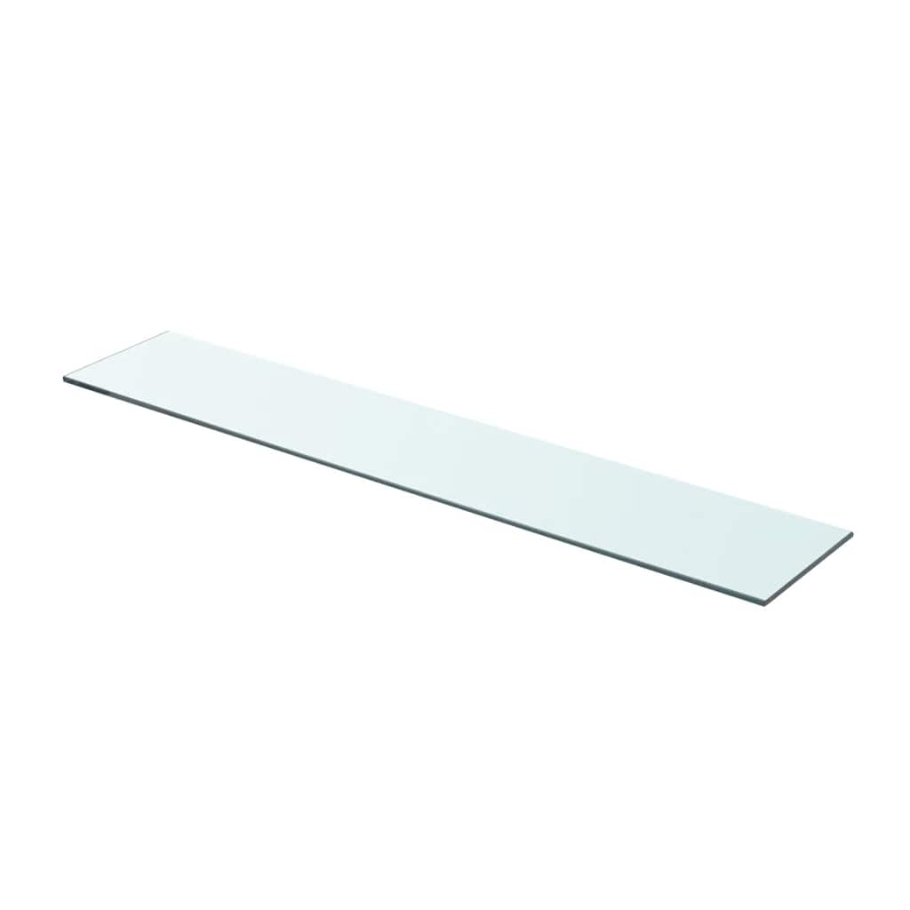 vidaXL Raft din sticlă transparentă, 80 x 15 cm