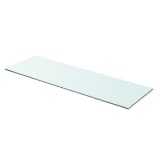 vidaXL Poličkový panel z priehľadného skla, 80x25 cm