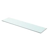 vidaXL Poličkový panel z priehľadného skla, 90x20 cm
