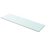 vidaXL Panel de estante vidrio claro 100x30 cm