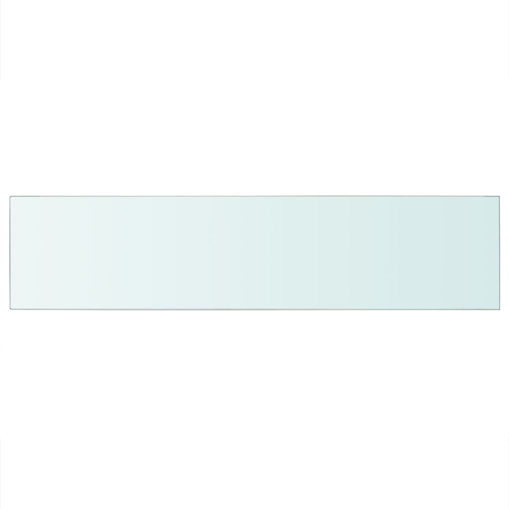 vidaXL Wandschap transparant 110x25 cm glas afbeelding