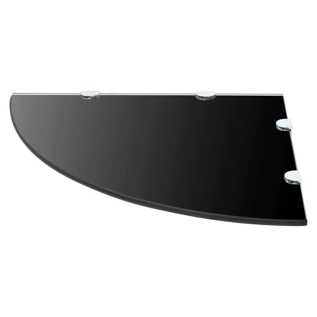 

vidaXL Hoekschap met chromen dragers zwart 45x45 cm glas
