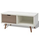 vidaXL Televizoriaus spintelė, 90x35x43 cm, balta