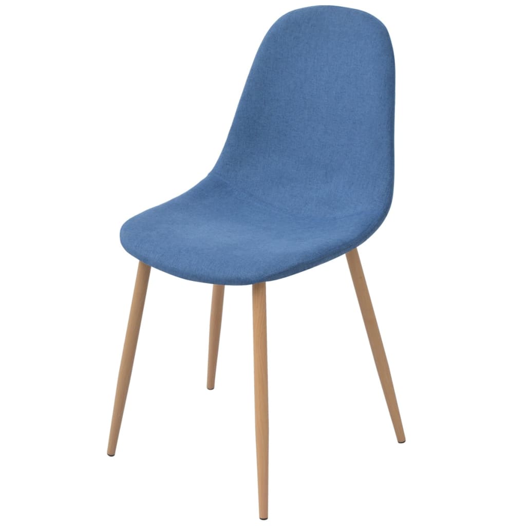 VidaXL - vidaXL Eetkamerstoelen 2 stuks stof blauw