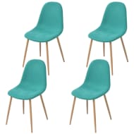 vidaXL Eetkamerstoelen 4 stuks groen