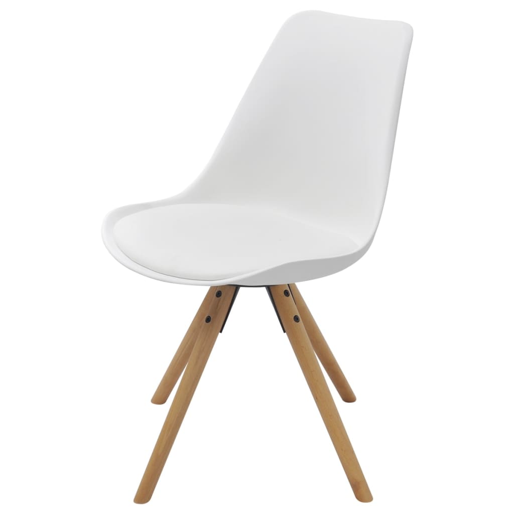 

vidaXL Eetkamerstoelen 4 st kunstleer wit