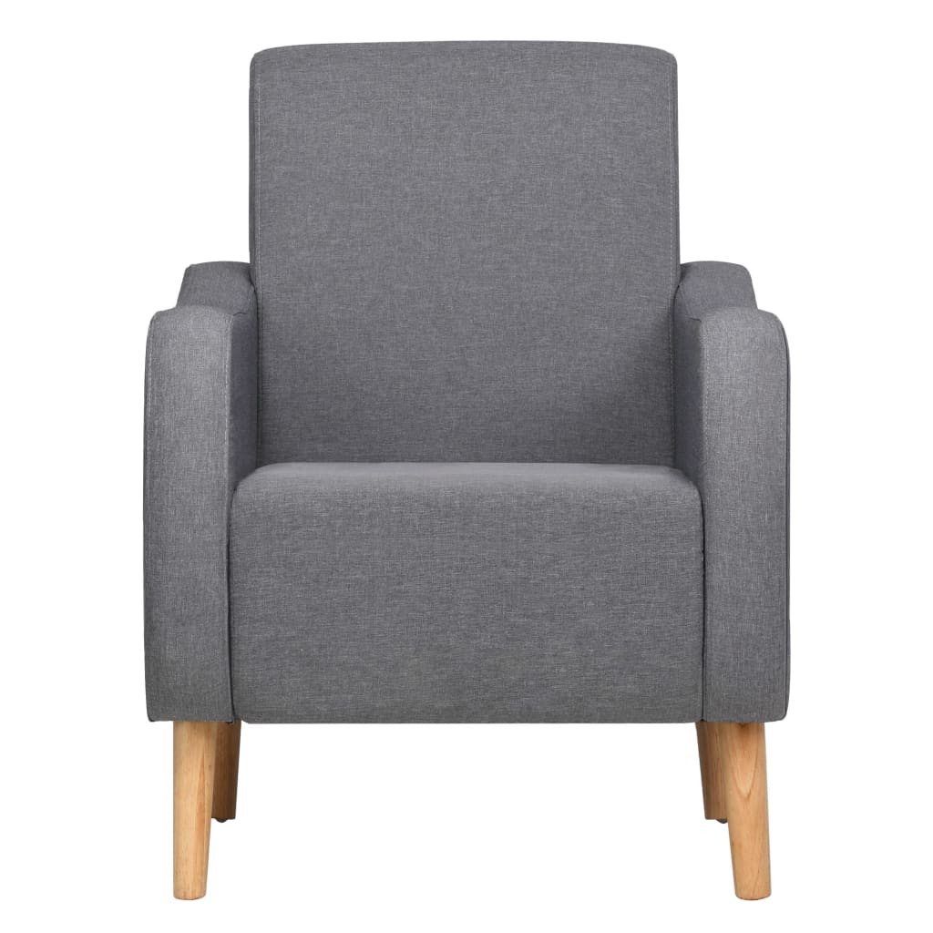

vidaXL Fauteuil stof lichtgrijs