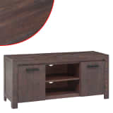 vidaXL TV Stand Solid Acacia Wood Smoke Look 120x38x55 cm