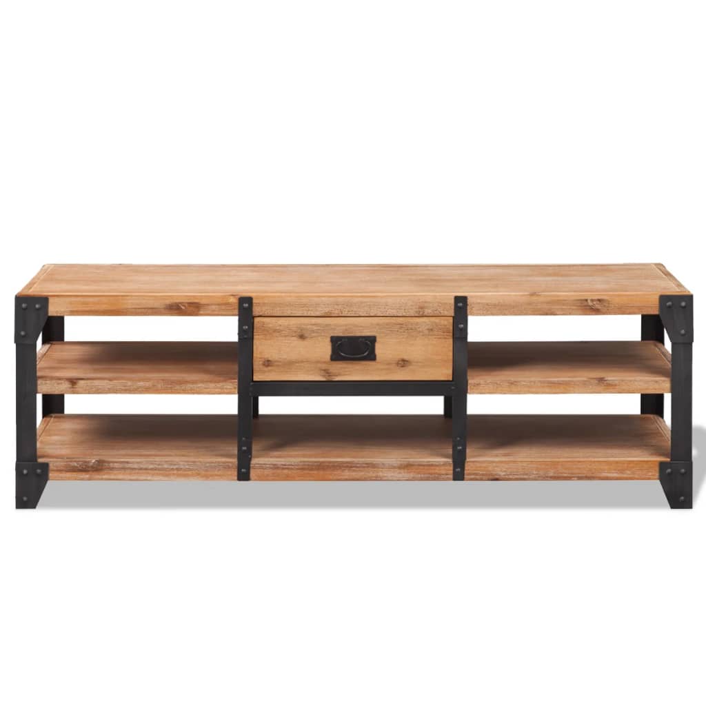 vidaXL Comodă TV din lemn masiv de acacia 140 x 40 x 45 cm