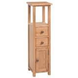 vidaXL Hjørneskap heltre eik 26x26x94 cm brun