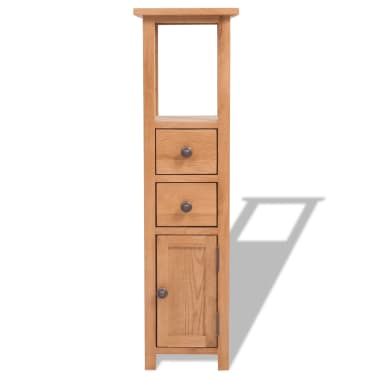Vidaxl Corner Cabinet Solid Oak Wood 10 2 X10 2 X37 Brown