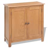 vidaXL Kredenca Masivna Hrastovina 70x35x75 cm Rjave Barve