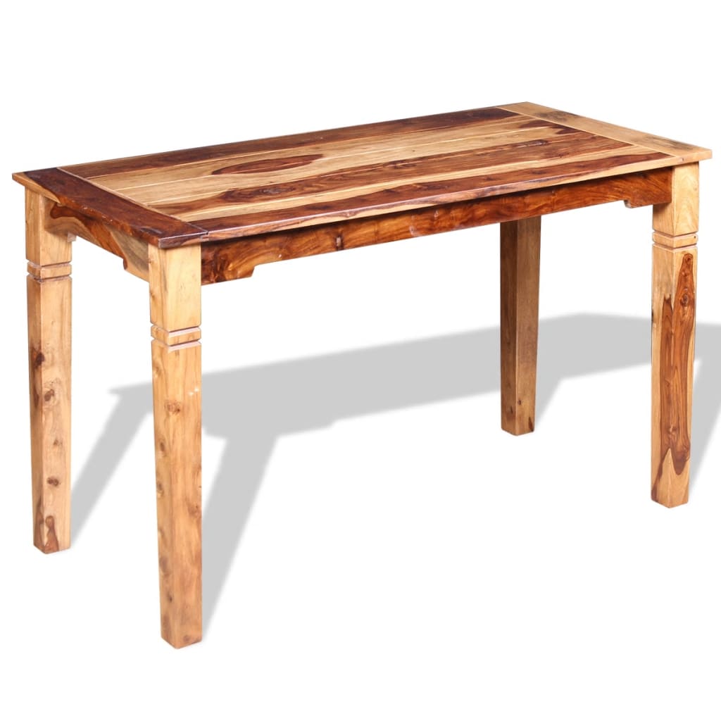 Jídelní stůl, masivní sheeshamové dřevo, 120x60x76 cm