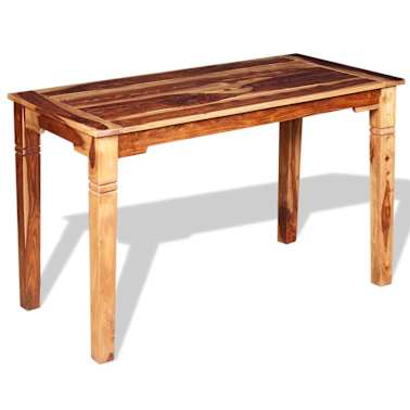 vidaXL Mesa de jantar em madeira de sheesham maciça 120x60x76 cm[2/8]