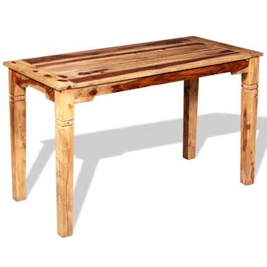 vidaXL Mesa de jantar em madeira de sheesham maciça 120x60x76 cm[4/8]