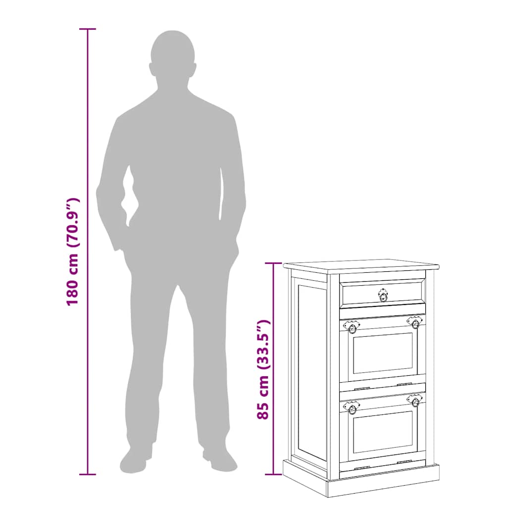 Schoenenkast met lade 4-laags massief gerecycled hout image 13